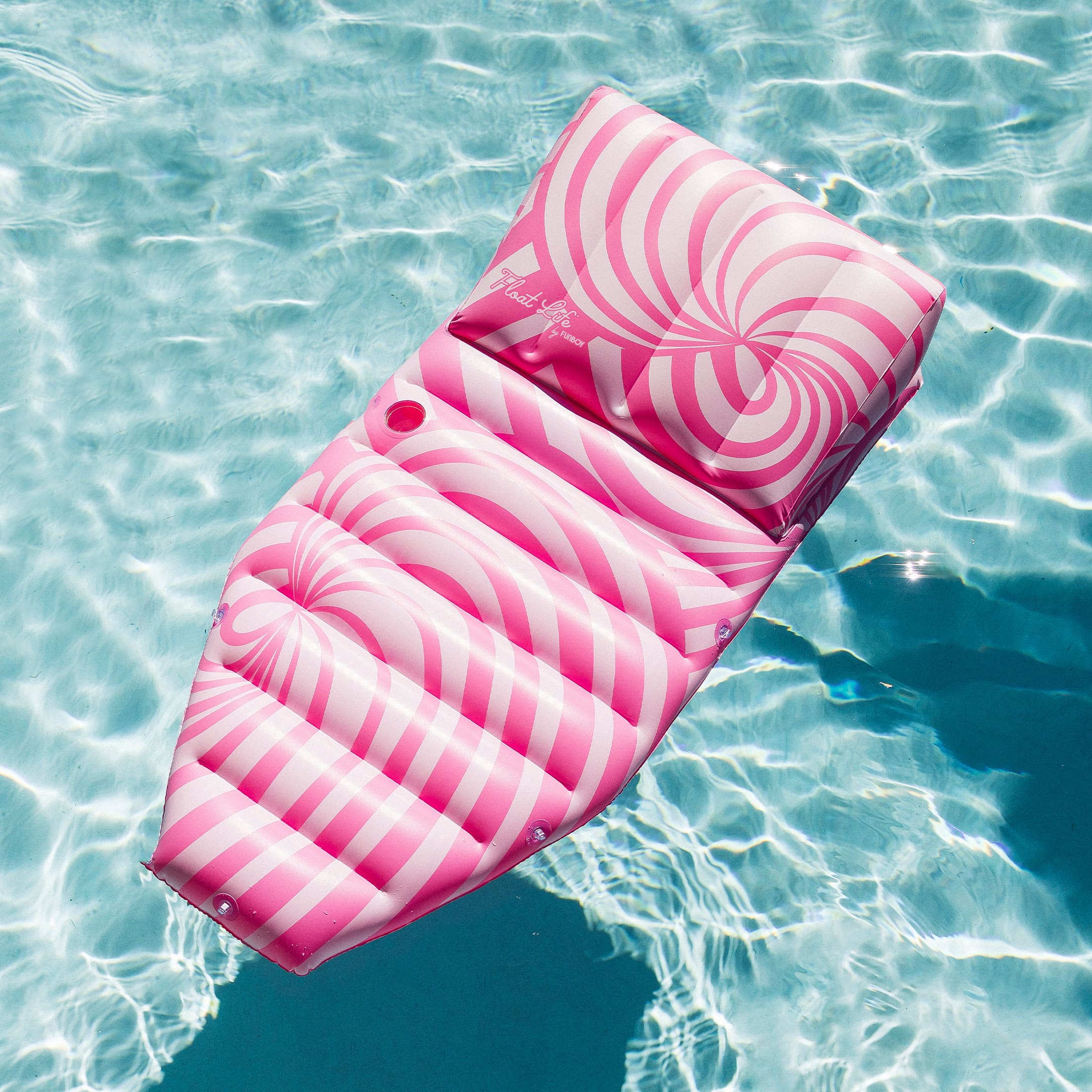 Pink Twist Sun Lounger Pool Float