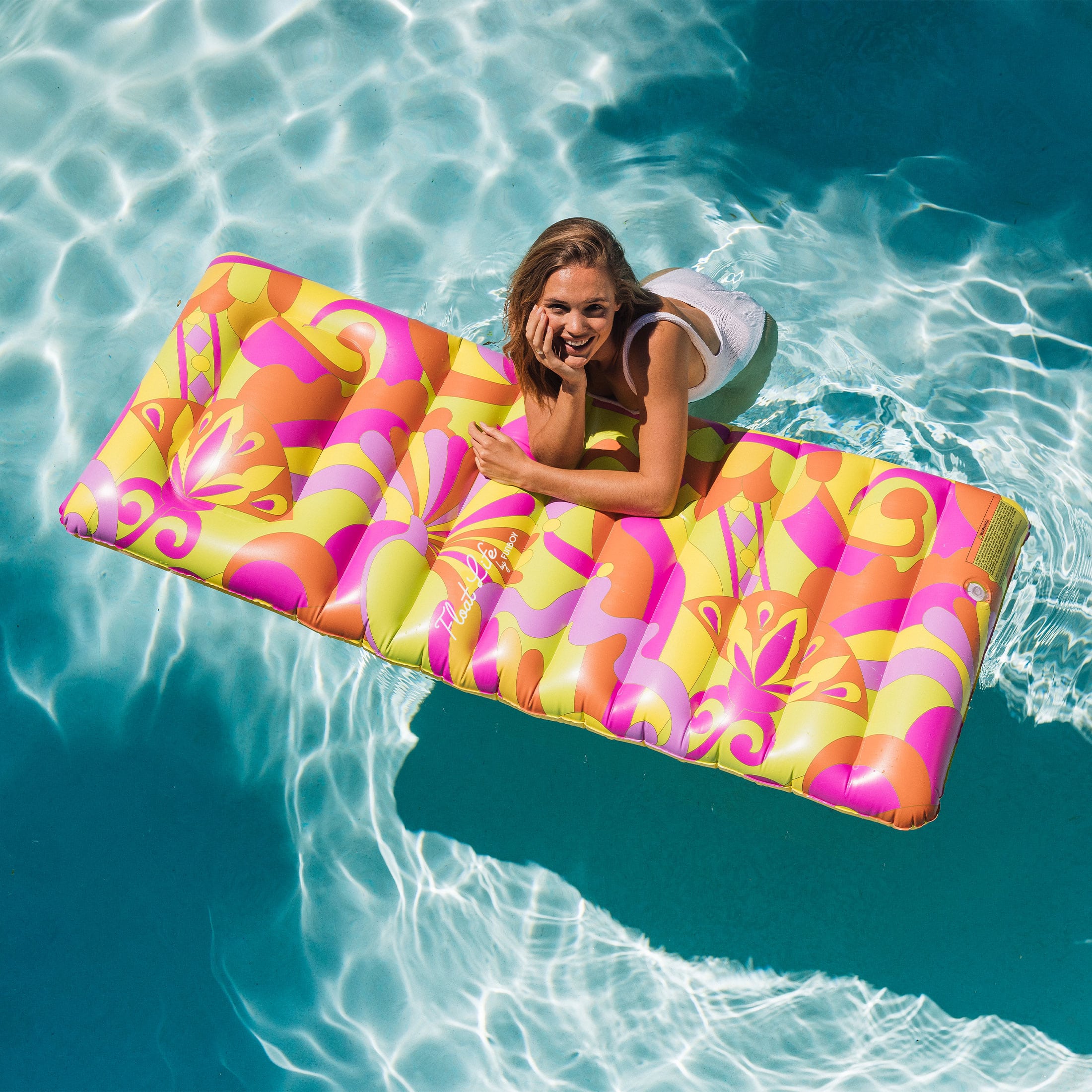 Retro Swirl Pool Float Lounger