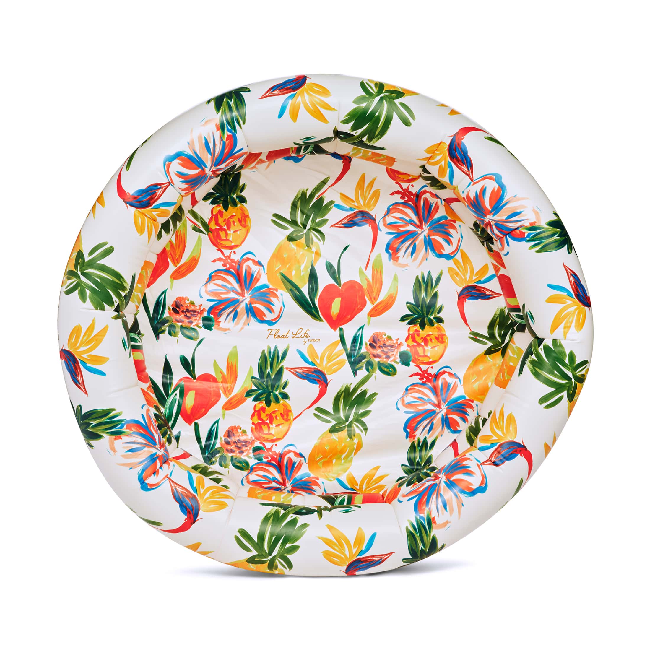 Float Life Inflatable Round 2-Ring Pool, Tropical Paradise, 48" Diameter